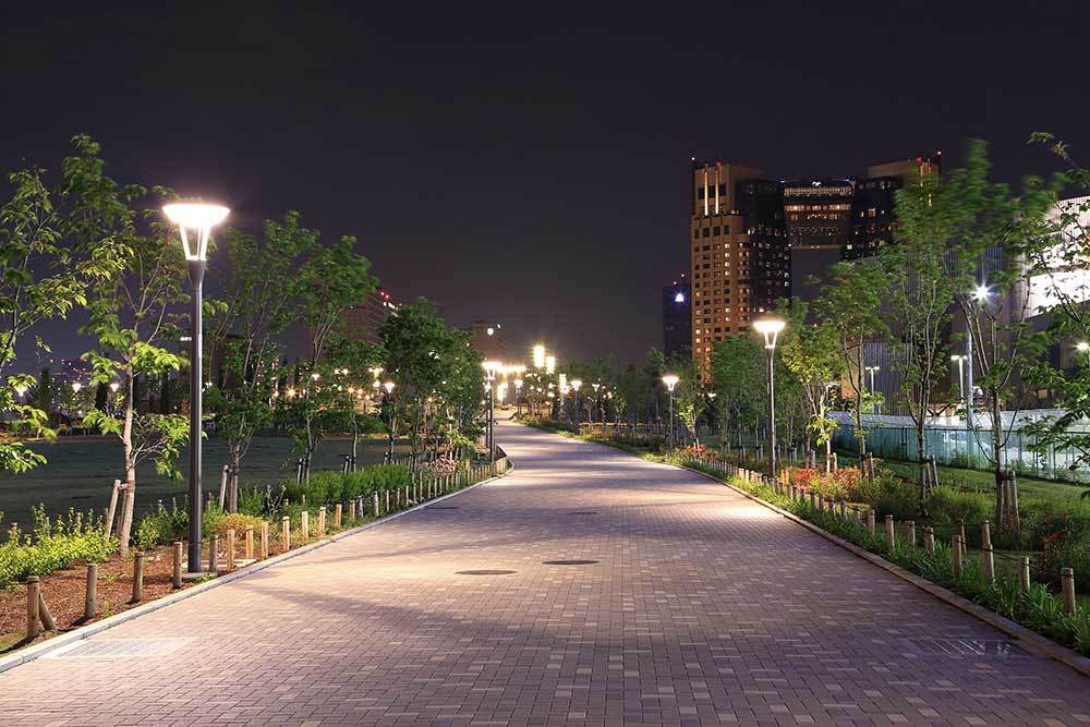 LED lights in new residential pathway