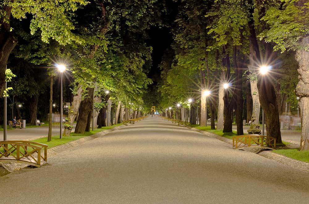 LED lights in new residential park