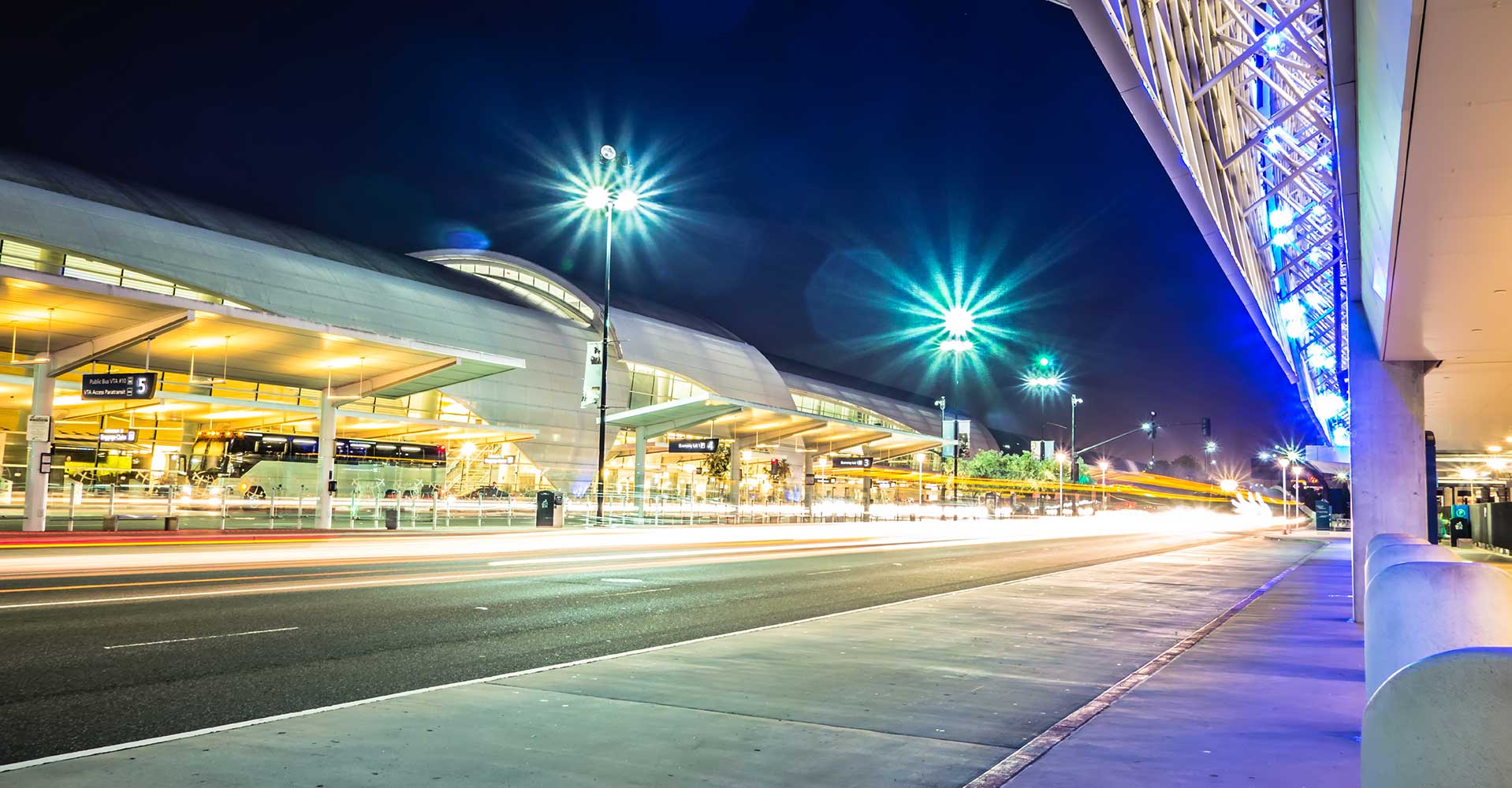 Led street lights for bus terminal