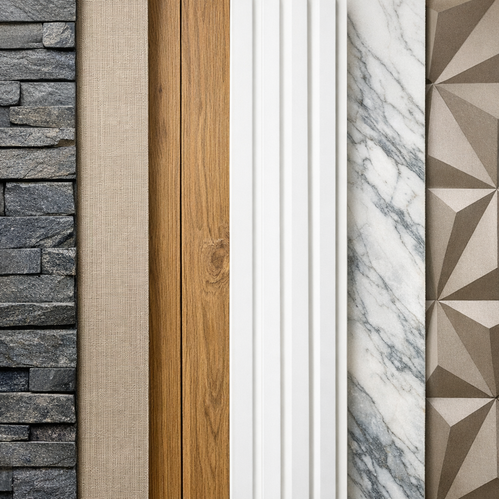 What are the types of wall panels